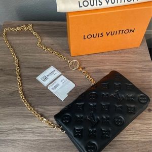 BRAND NEW Louis Vuitton Black Monogram Coussin Pochette purse